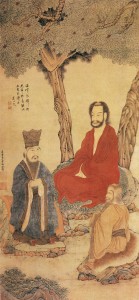 Confucius, Lao Tzu and Buddhist Arhat