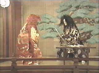 Fighting scene between Susano-O and the Orochi Dragon